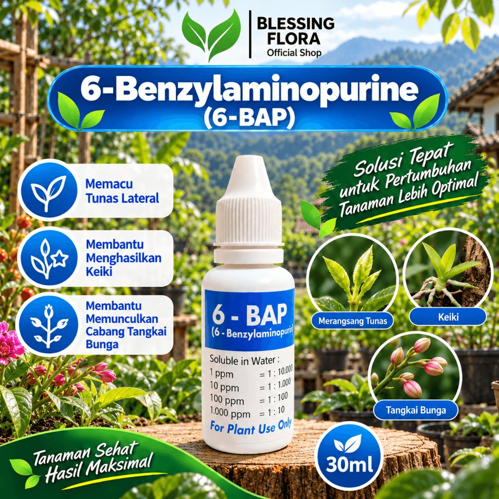 Hormon Tanaman 6-BAP Biru 30ml Perangsang Tunas Tanaman ZPT Hormon Pertumbuhan Tanaman