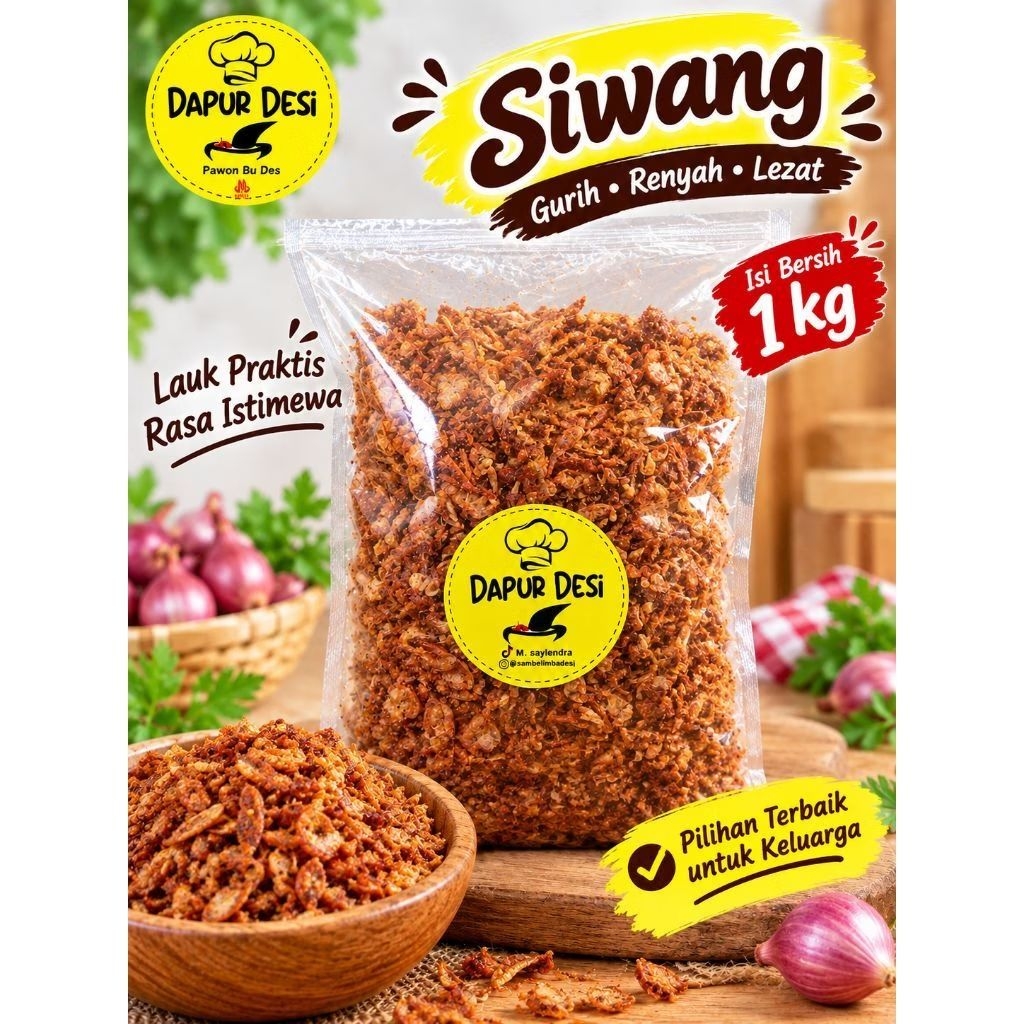 1 kg  SIWANG PEDAS Terasi Bawang || SIWANG PEDAS || SIWANG ENAK || SIWANG GURIH || SIWANG MURAH || S