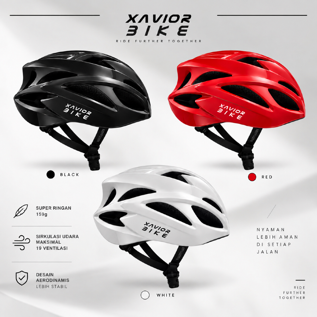 Xavior Bike Helm Sepeda Gunung UltraLight dengan 19 Lubang Ventilasi