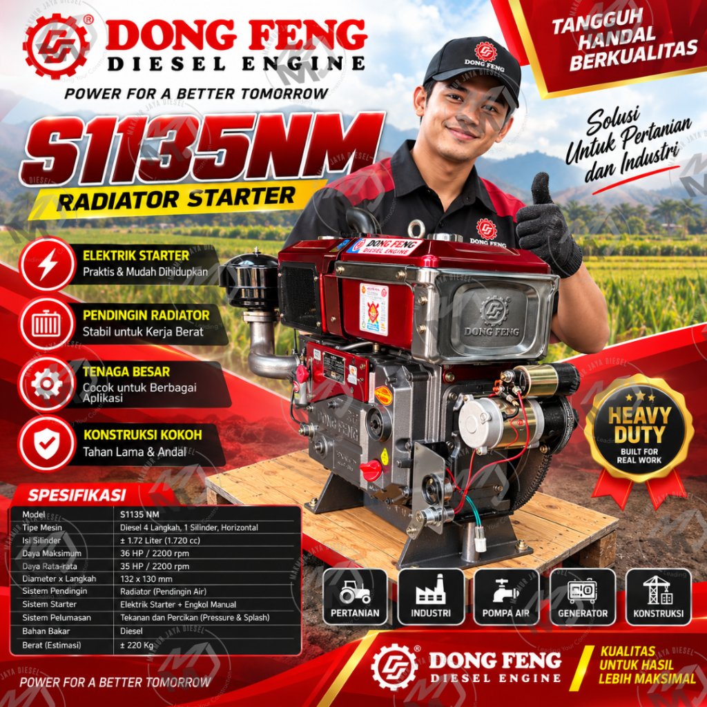 Diesel Penggerak DongFeng S1135 - 35PK