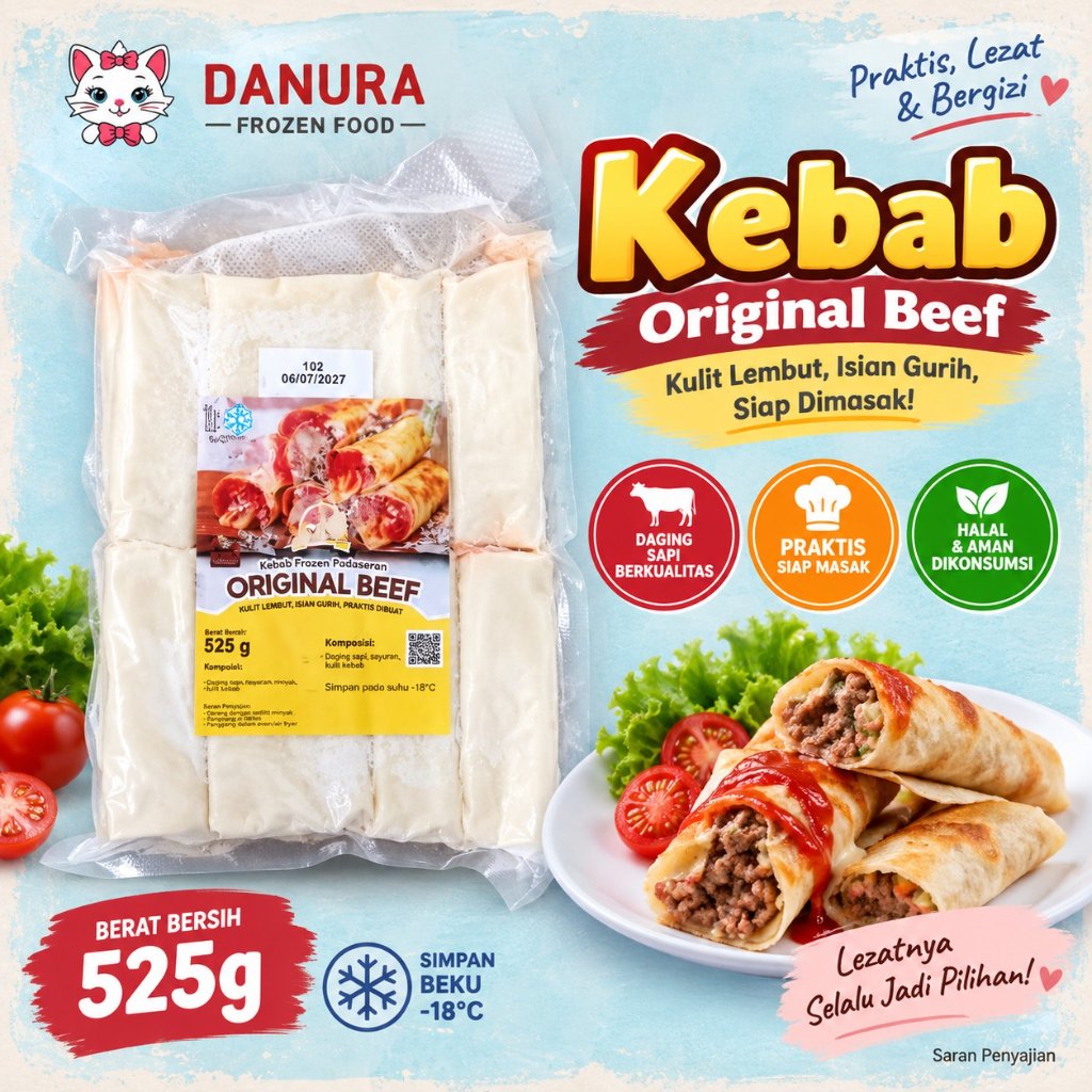 Kebab Frozen Pahlawan original beef