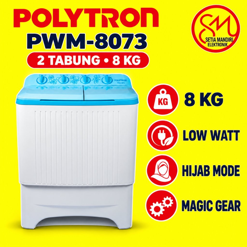 Polytron PWM-8073 Mesin Cuci