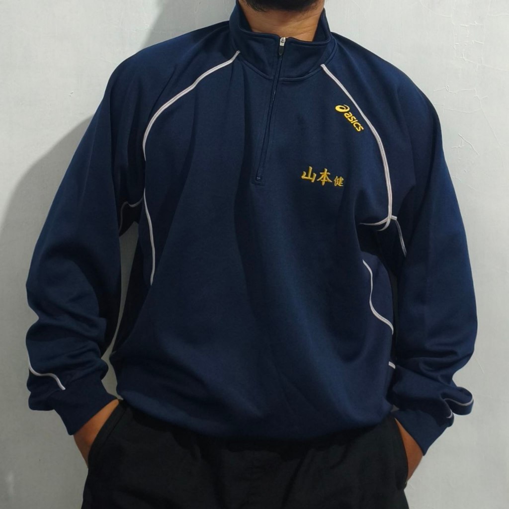 ASICS Navy Halfzip LD128 - ECOTALK RECYCLE Jacket