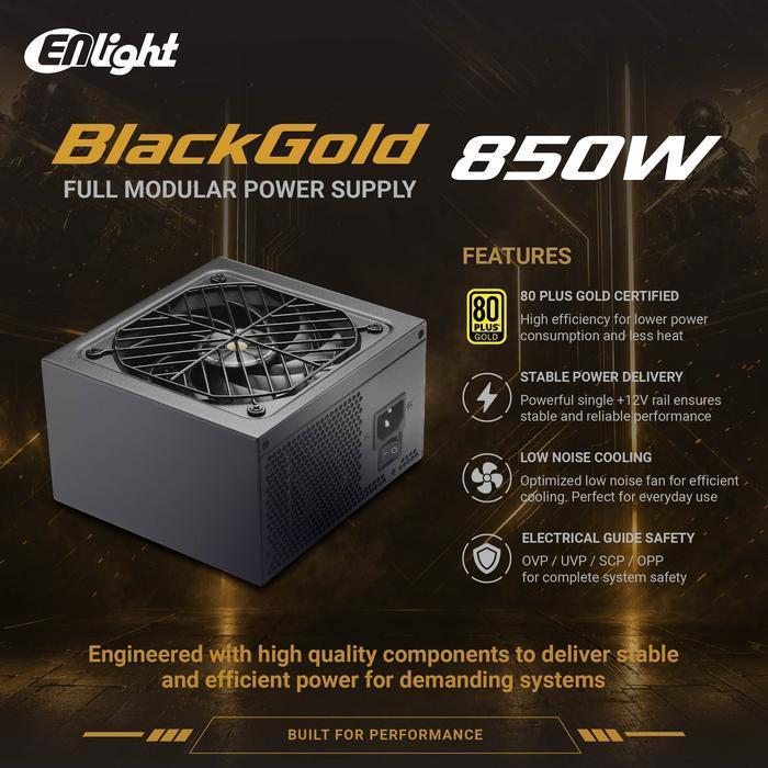 PSU Enlight En-850G EN-750G - Enlight BlackGold 850W 750W 80+ Gold Full Modular PCIE Gen5 - Enlight 