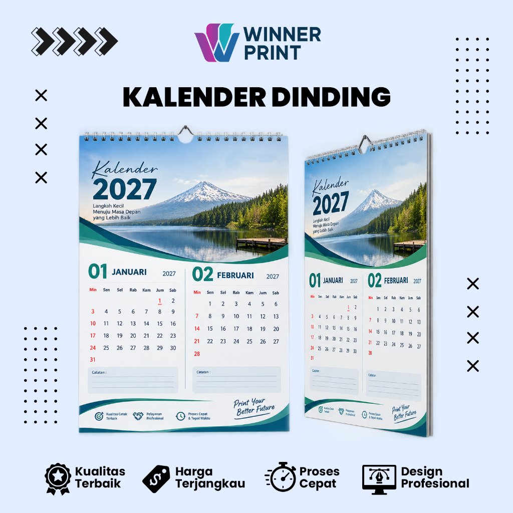 Kalender Dinding 2027 Custom | Cetak Kalender Dinding Custom Design | Kalender Promosi & Souvenir