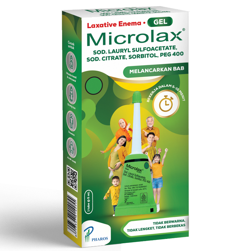 MICROLAX LAXATIVE ENEMA GEL 5ml untuk Anak dan Dewasa Melancarkan BAB
