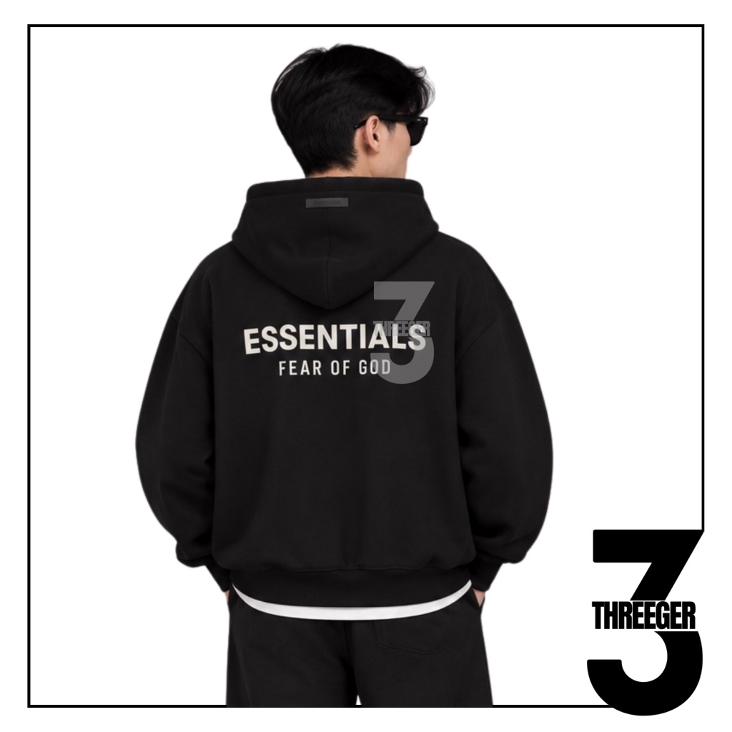 Essentials Fear Of God Classic Hoodie Black Authentic / Essentials FOG Original