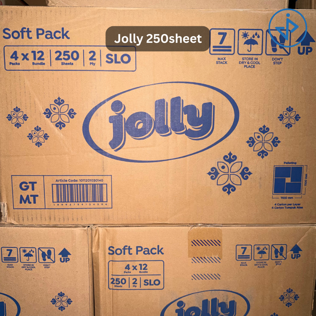 Tisu merk Jolly 250sheet | Harga 1 Dus | isi 48pack