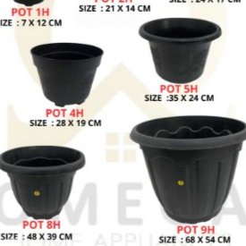 *KHUSUS BATAM* GM POT HITAM POT HITAM BESAR POT HITAM POT BUNGA TEMPAT BUNGA