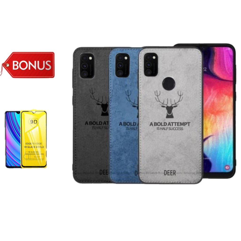 SoftCase DEER SAMSUNG GALAXY M21 /  M30S Bermotif Jeans New Case 2019 Premium + Tempered Glass Full 