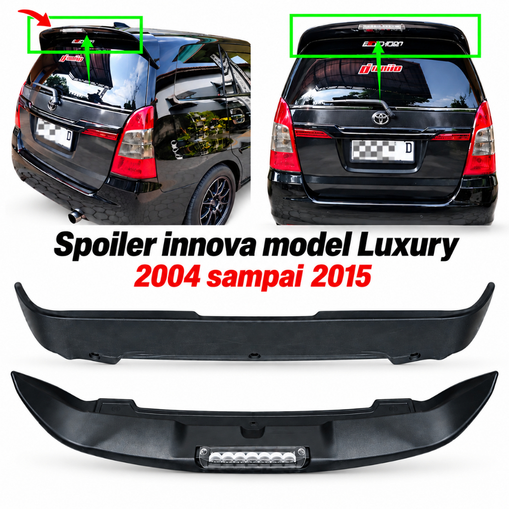 Spoiler Toyota Innova Model Luxury 2004–2015 | Spoiler Belakang Innova Luxury | Aksesoris Body Mobil