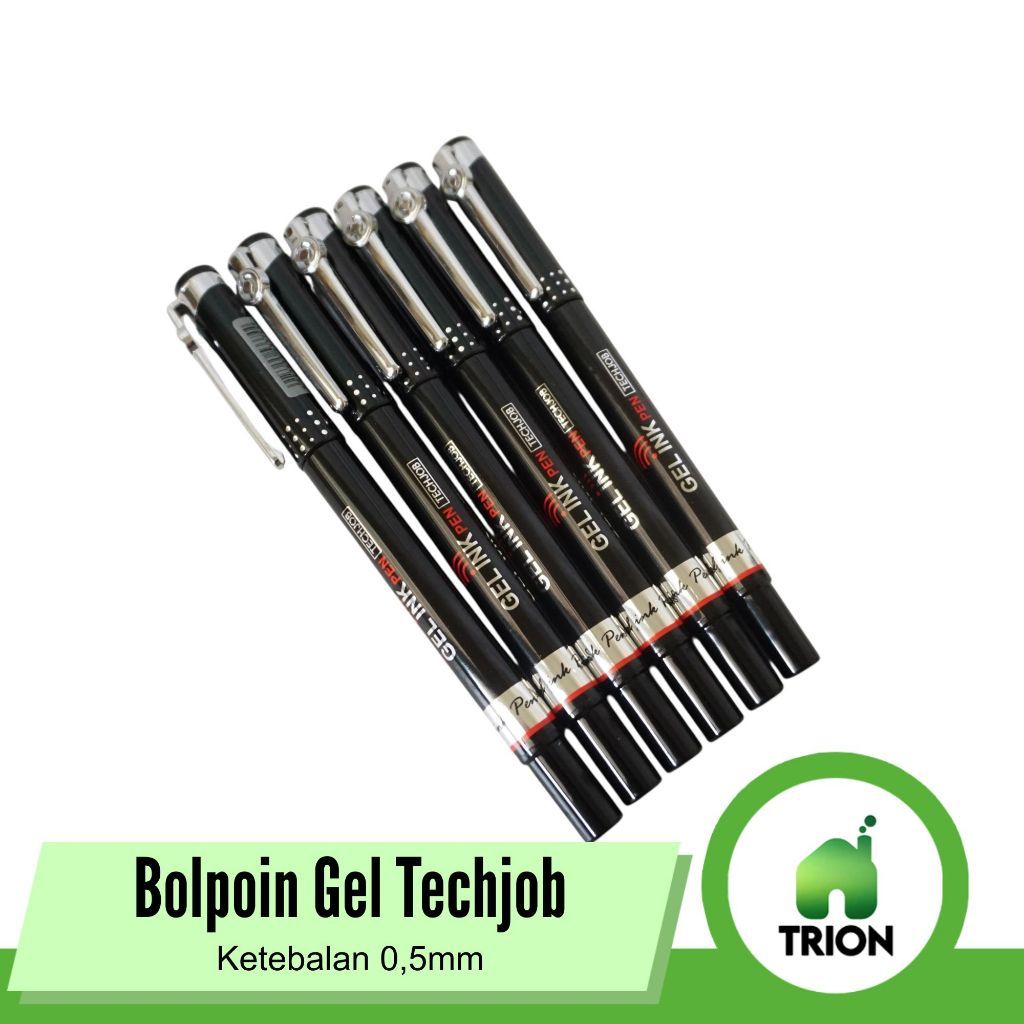 Bolpen Gel Techjob Tinta Hitam 0.5mm TG313HT