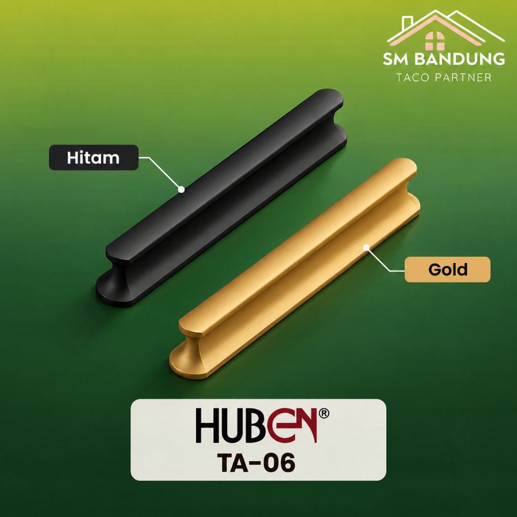 HUBEN Handle TA 06 Hitam & Gold / TARIKAN LACI HUBEN TA 06 HITAM & GOLD / HANDLE HUBEN
