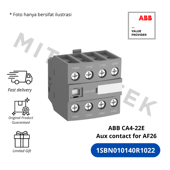 ABB CA4-22E Aux contact for AF26 - AF38-30-00 ABB 1SBN010140R1022