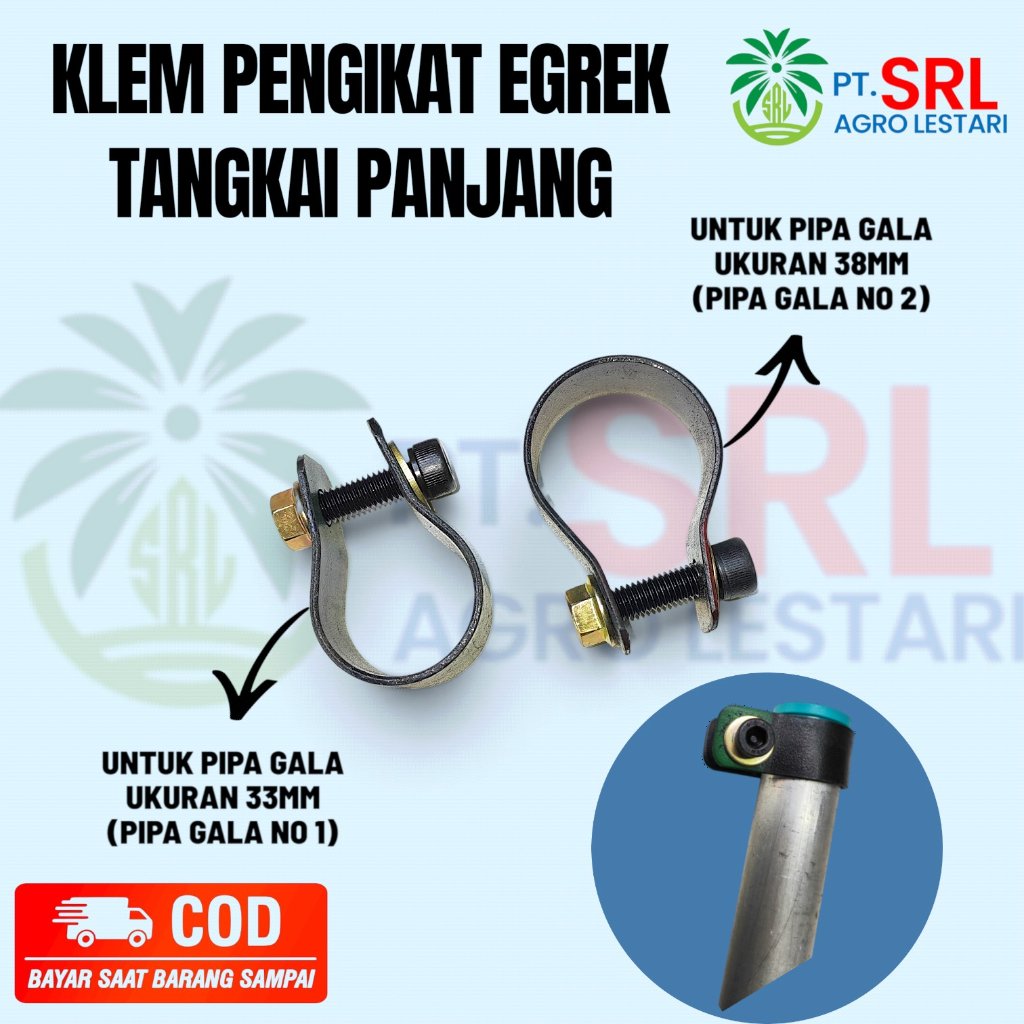 KLEM BESI MALINDO UKURAN 33 mm DAN 38 mm UNTUK MENGIKAT EGREK SAWIT DENGAN GALA