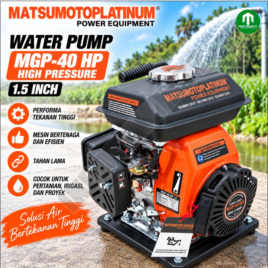 (FREE PACKING KAYU) Waterpump Pompa Air 1.5" MGP-40HP MATSUMOTO High Pressure / Mesin Pompa Sedot Ai