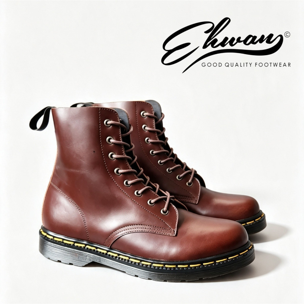 Sepatu Boots Docmart 8 Hole Pria High Ankle Boots Fashion Casual Premium