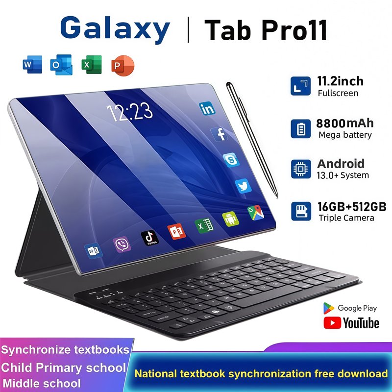 Tablet Galaxy Tab Pro11 Baru Android 13 5G 16GB 512GB 8800mAh 11.2 Inch 5 Warna x
