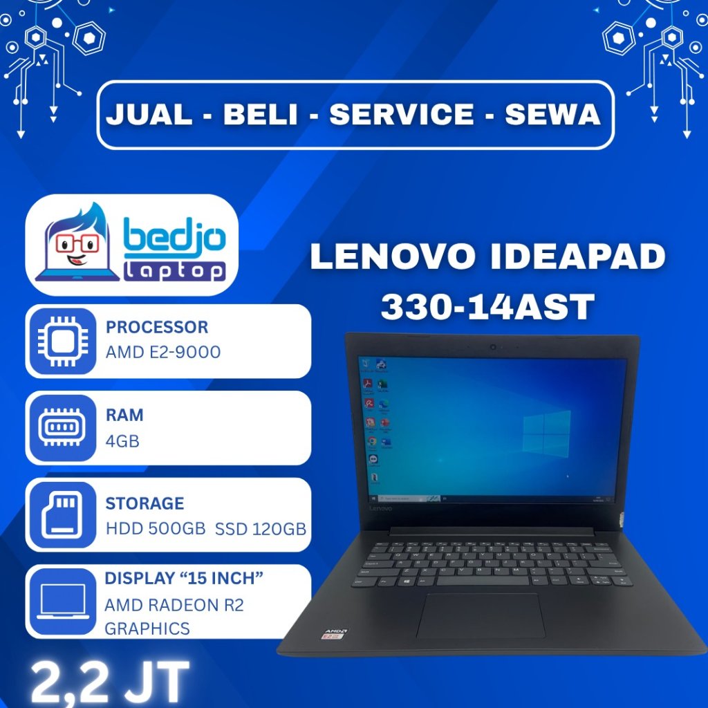 Dual Storage 620GB Siap Tampung Banyak File, Lenovo IdeaPad 330-14AST AMD E2-9000, laptop dual stora
