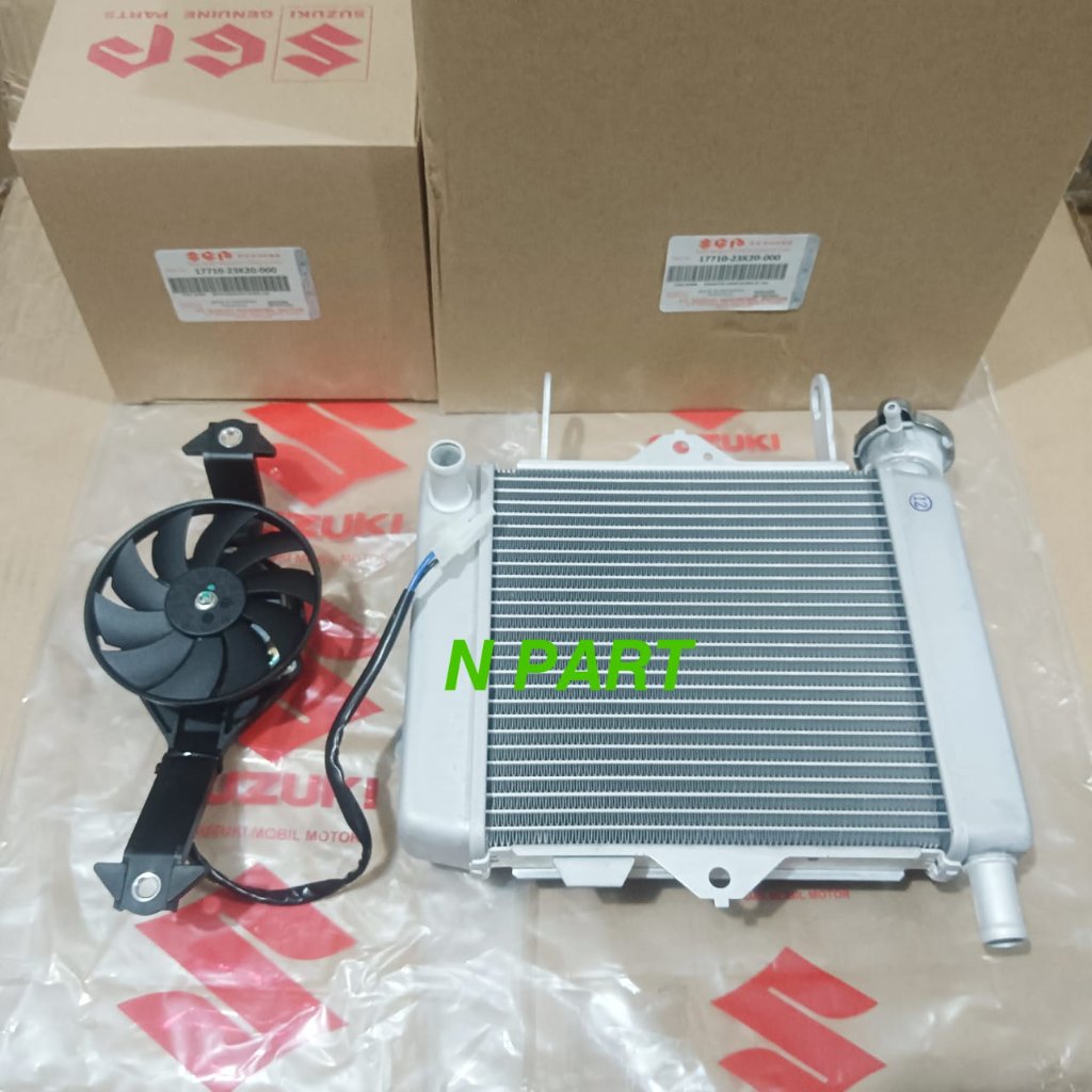RADIATOR ASSY SATRIA FU FI INJEKSI 150+KIPAS RADIATOR SATRIA FU 150 FI INJEKSI