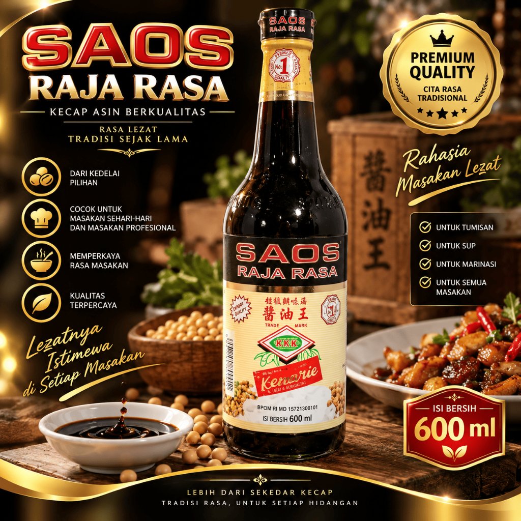 Raja Rasa Kenari / Kecap Raja Rasa Cap Kenari / Soy Sauce Raja Rasa Kenari - 600 ML