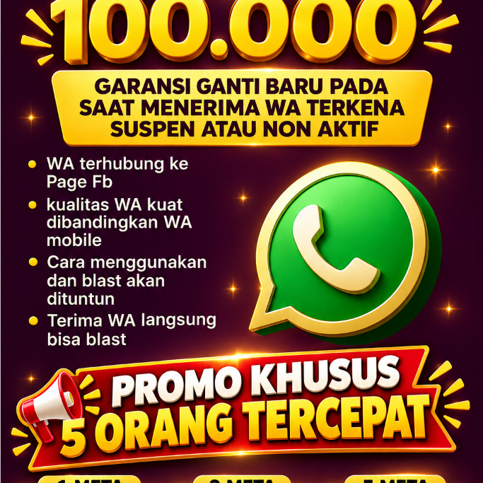 Wa Meta ( FB + BM + Wa Siap Blast ) Garansi Log In