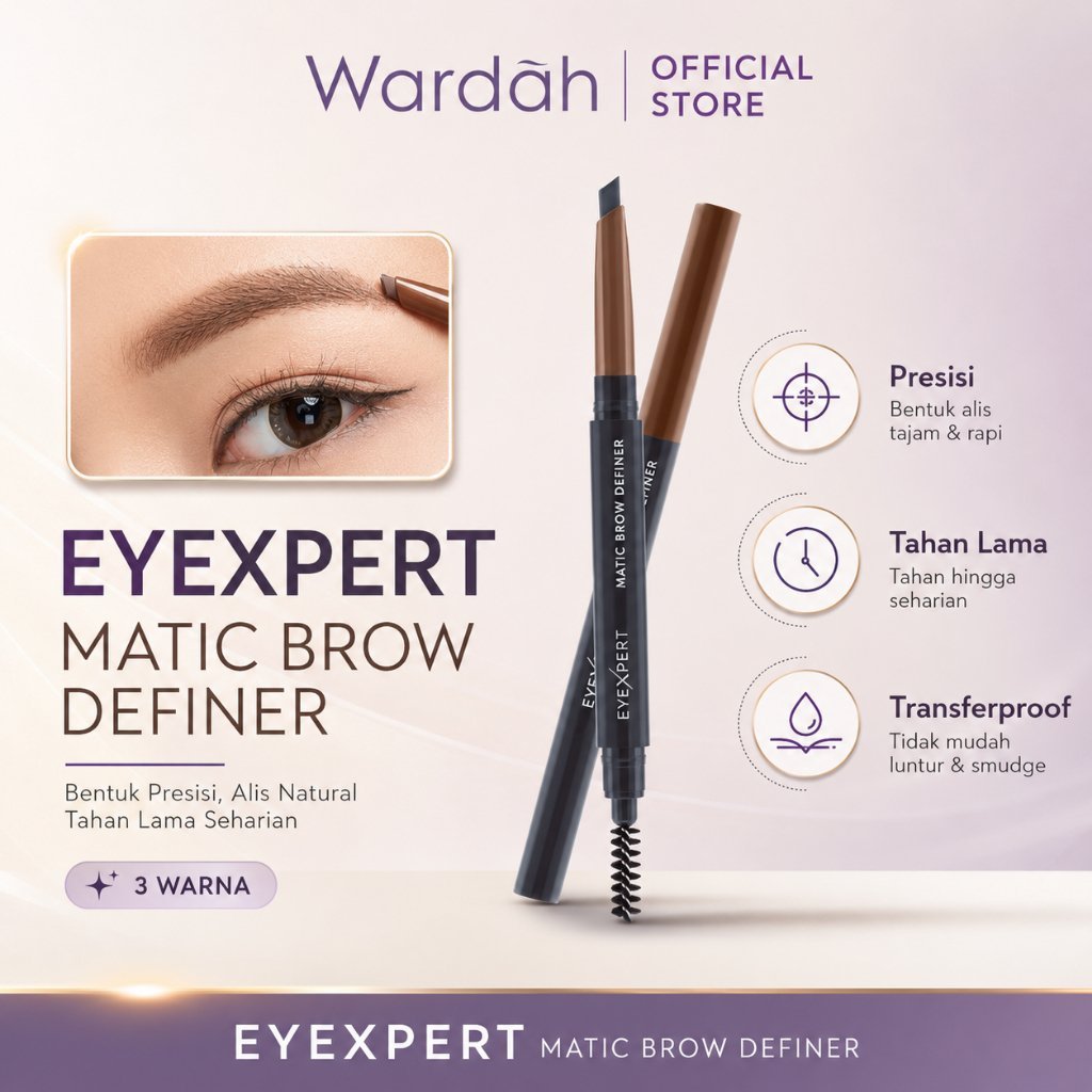 WARDAH Eyexpert Matic Brow Definer - Pensil Alis  Waterproof