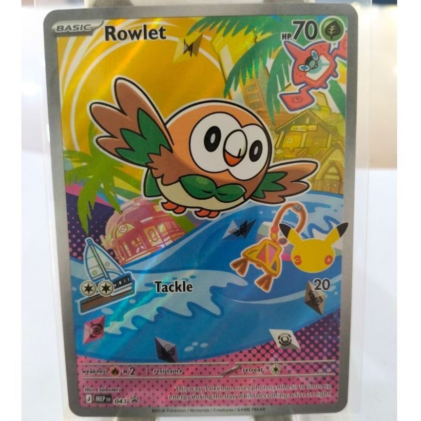 Kartu pokemon Rowlet English TCG original 043