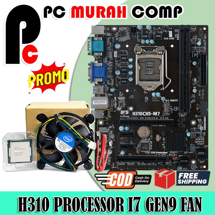 Mainboard  Motherboard LGA 1151 DDR4 H310 Plus Paket Processor I7