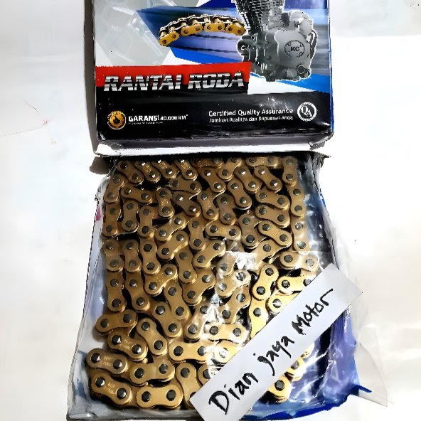 RANTE RANTE CHAIN GOLD. MEREK KC RACING UKURAN 428H-160