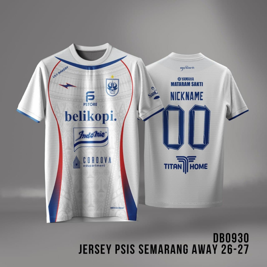 EkoSoft Jersey PSIS Away Super League 2026/2027 DB0930 Dryfit Premium Fullprint size XS-5XL