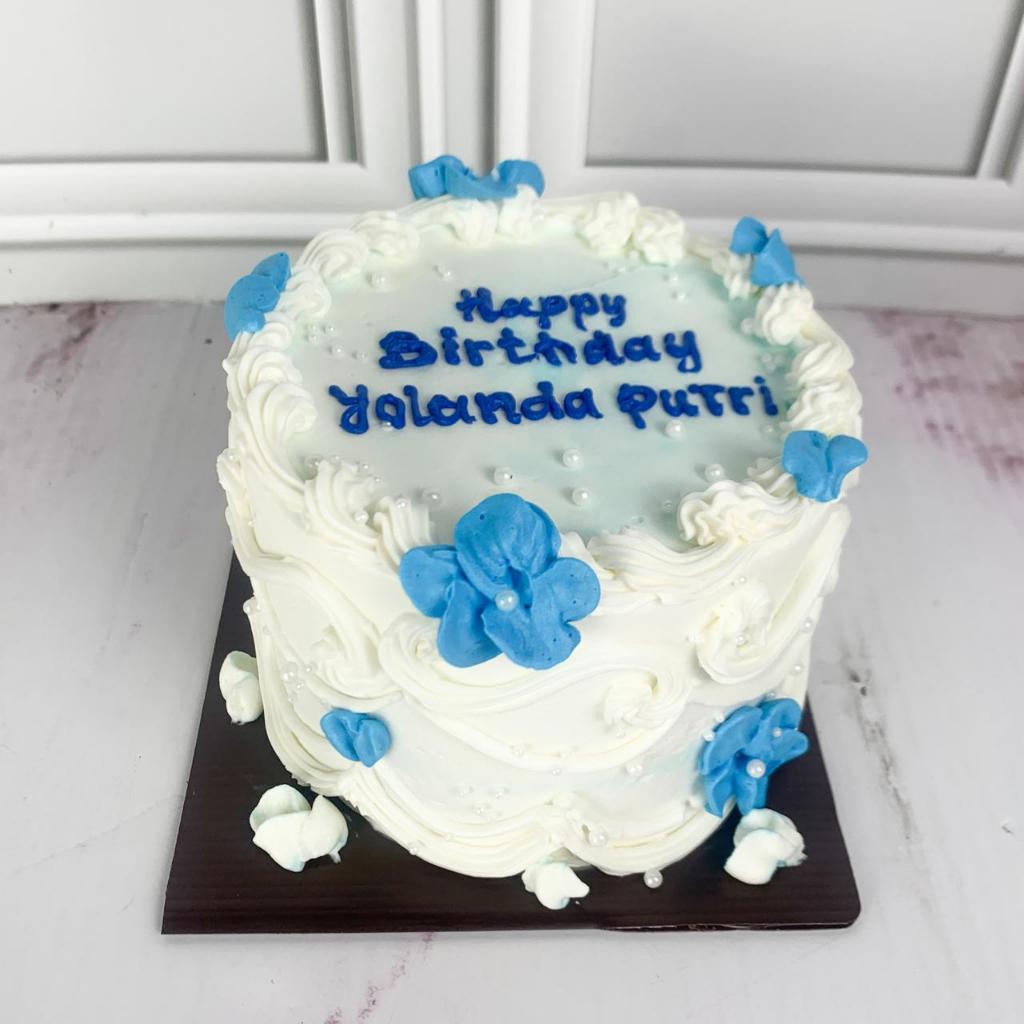 Mini Cake/Korean Cake/Mini Cake Blue/Kue Bday Jakarta