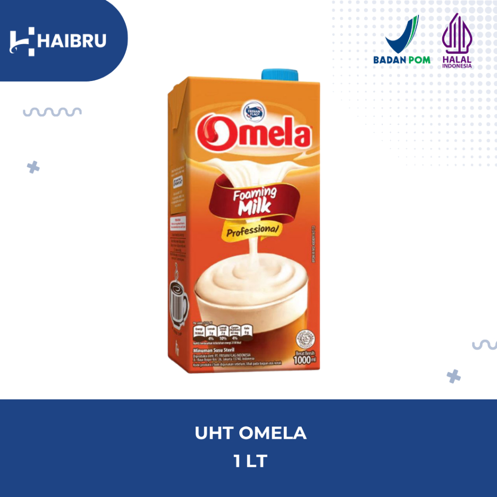 UHT Omela Foaming Milk 1lt