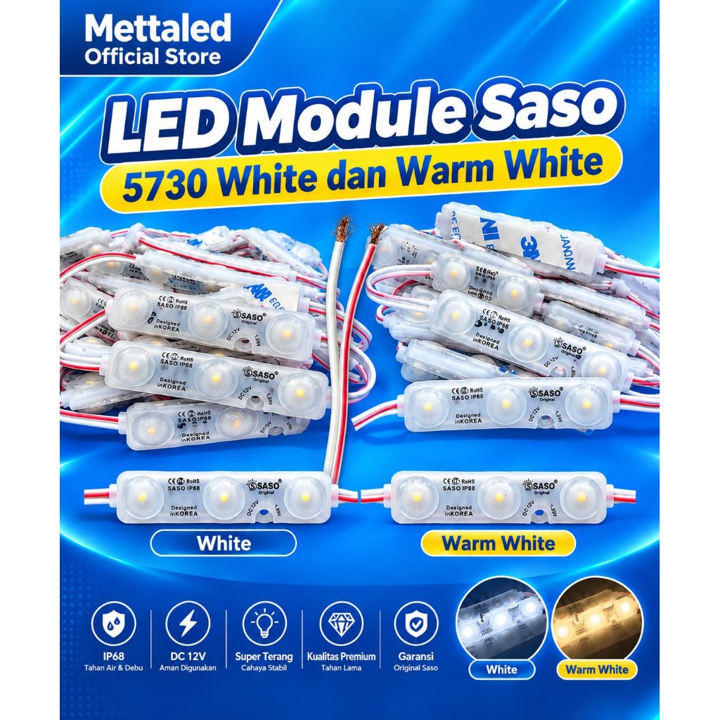 LED MODULE SASO 3 Mata 5730 White 1,5W