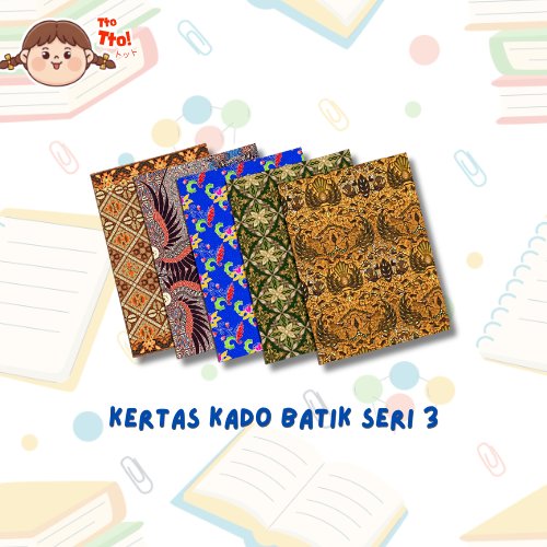 TTOTTO Kertas Kado Batik Seri 3 | Kertas Kado Batik | Kertas Pembungkus Hadiah | Kertas Kado Motif B