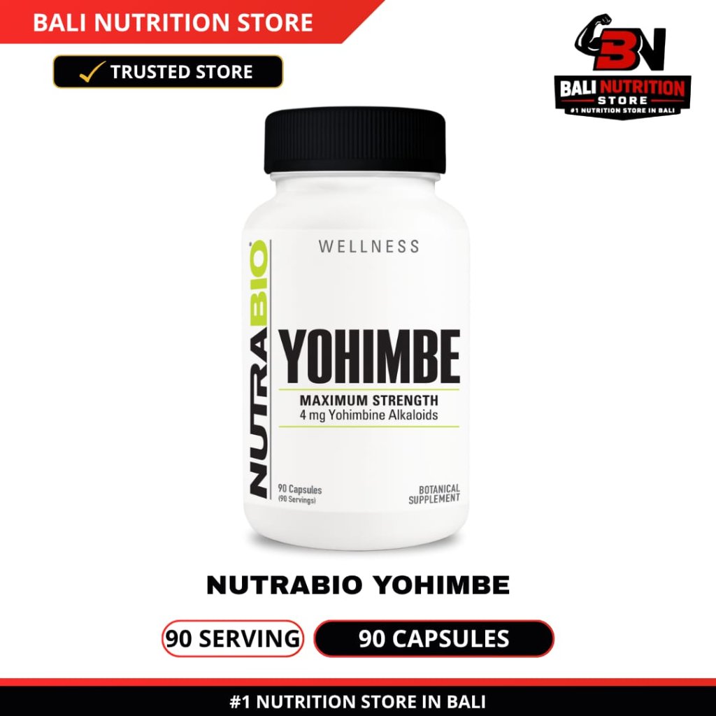 Nutrabio YOHIMBE 100mg 90 Kapsul - Yohimbine 4mg Fat Loss & Men's Performance Supports