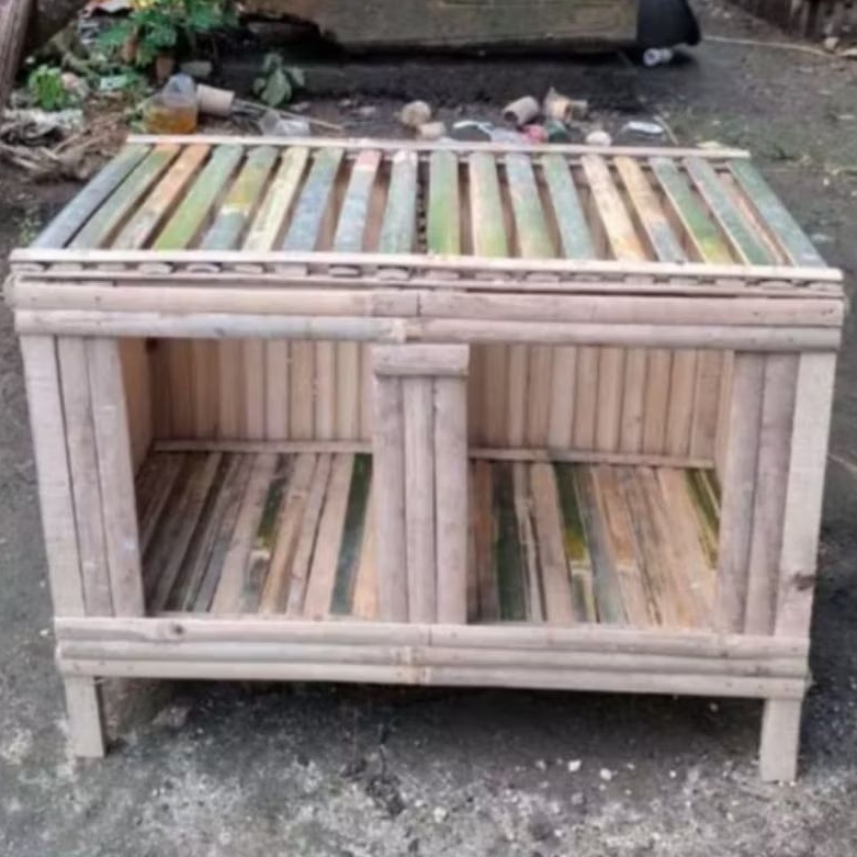 Tarangan Ayam 2 Kamar Tempat Bertelur Bambu | Kandang Ayam Bertelur | Tarangan Ayam Portable