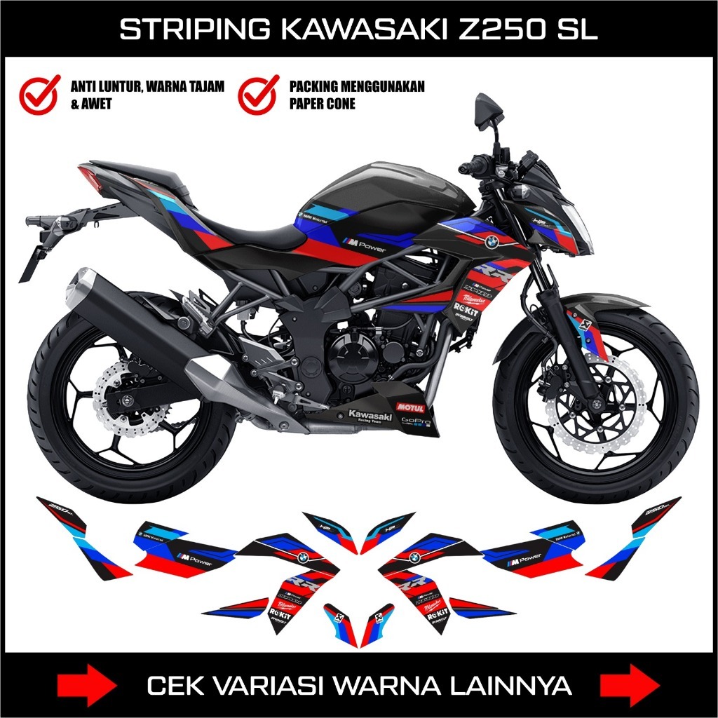 STRIPING Z250 SL LIVERY BMW TRI COLOR / STIKER MOTOR Z250SL
