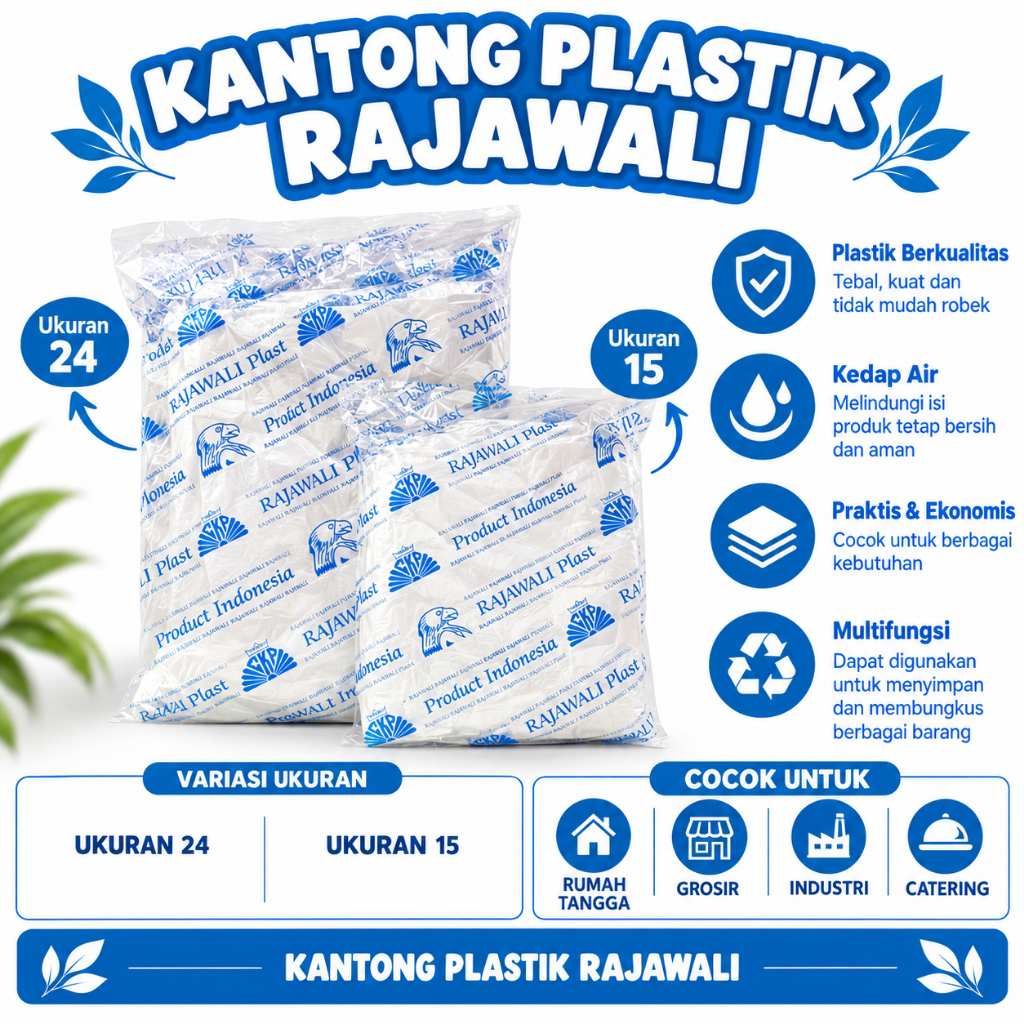 KANTONG KRESEK RAJAWALI PUTIH. KUAT BESAR KECIL BERKAT HAJATAN NASI GORENG BENING KANTONG PLASTIK