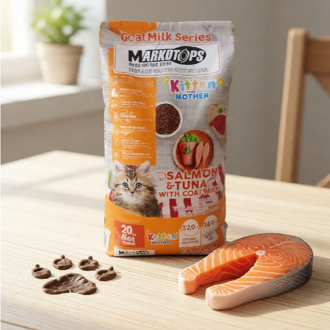 Markotop Mother And Kitten 20kg Oren / Makanan kucing markotop Salmon Tuna