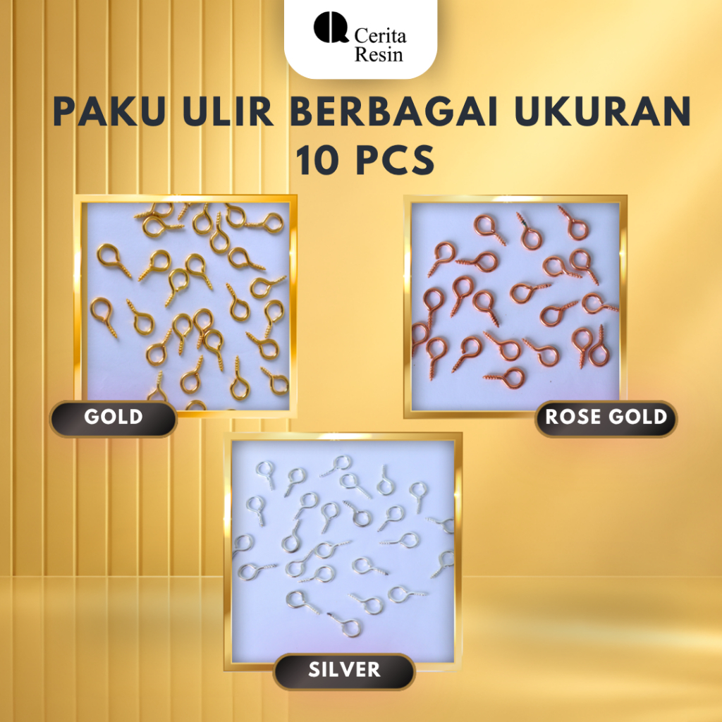 Cerita Resin - Aksesoris Resin Art Paku ulir 10 Pcs