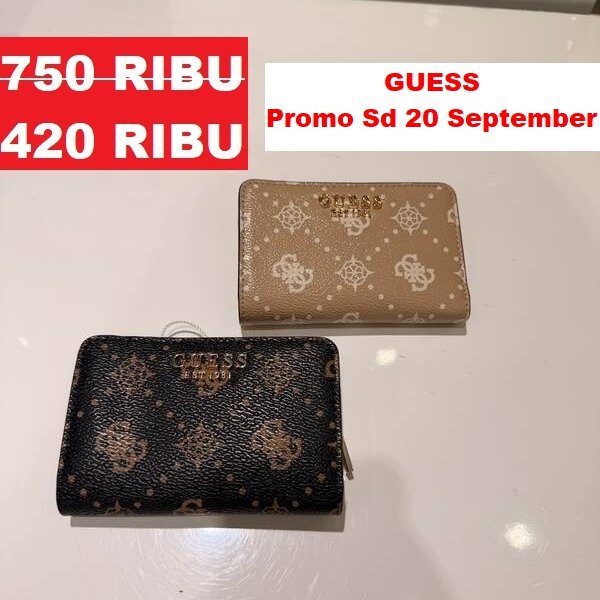 GUESS Dompet Wanita CARRIE LOGO FLAP Wallet ORIGINAL
