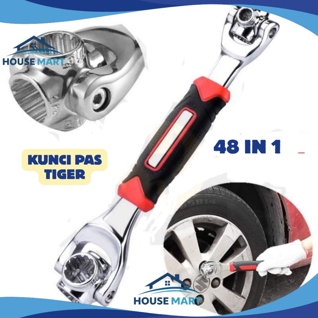 KUNCI PAS TIGER 48 IN 1 UNIVERSAL WRENCH SOCKET TIGER WRENCH 48 IN 1 SOCKET ALAT PERKAKAS SEPEDA MOB