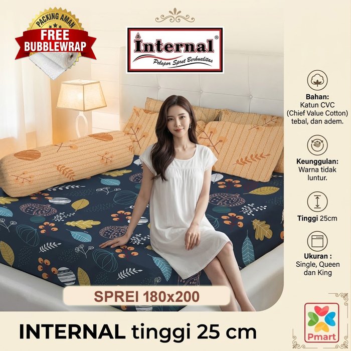 T25 SPREI INTERNAL 180x200 / SPREI INTERNAL KING Tinggi 25 / SPREI 180x200 TINGGI 25 cm