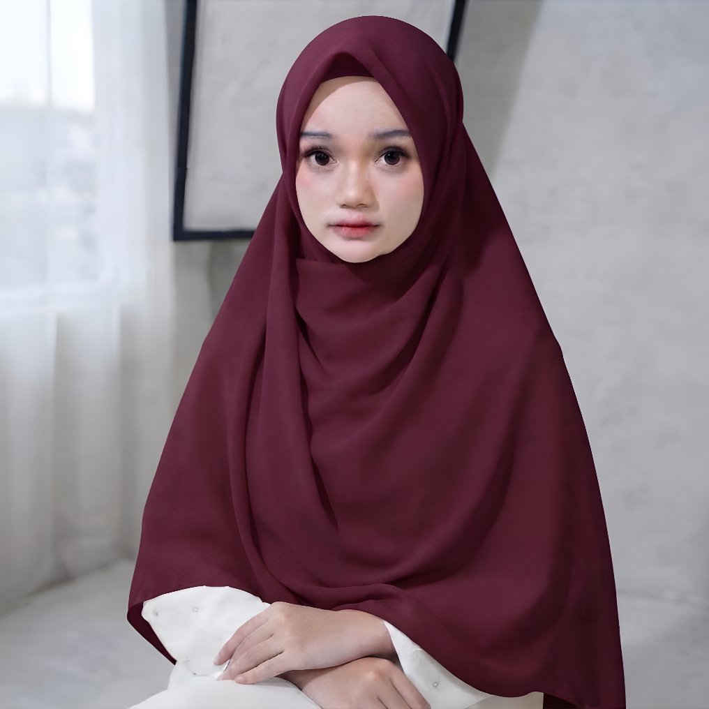 JILBAB JUMBO POLOS VOAL PARIS 140X140 || PIN ZIPPER