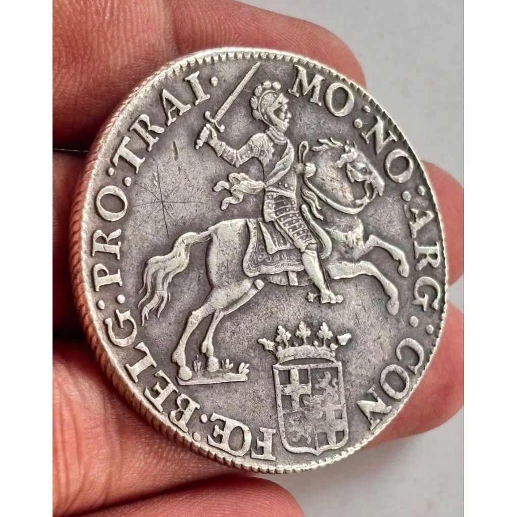 Koin Perak Kuno 1 Ducaton Utrecht 1784 Zilveren Rijder Silver Rider Asli - Seri KEYDATE Langka Era V