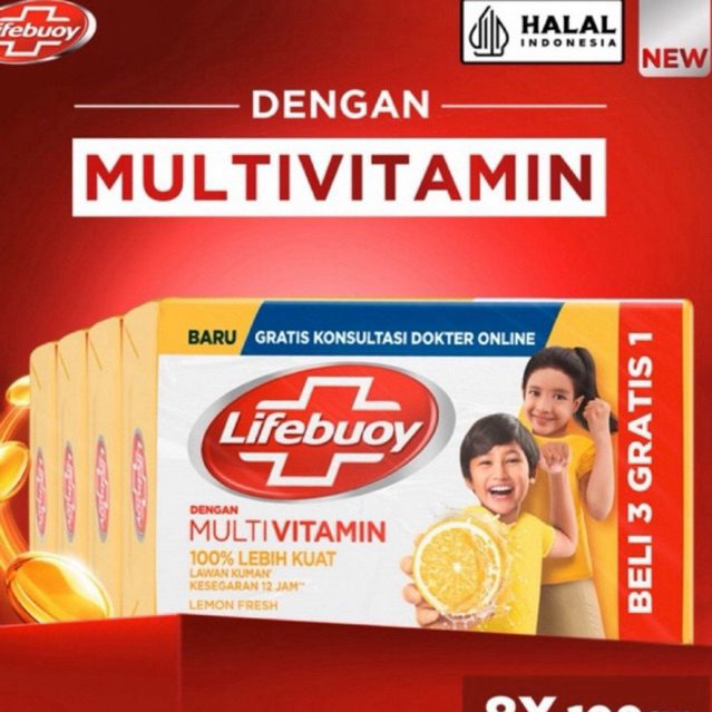 Lifebuoy Lemon Fresh Sabun Batang / Lifebuoy Batang 68 gram