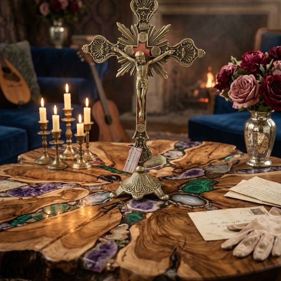 Pajangan Besi Salib Yesus Kristus Besar