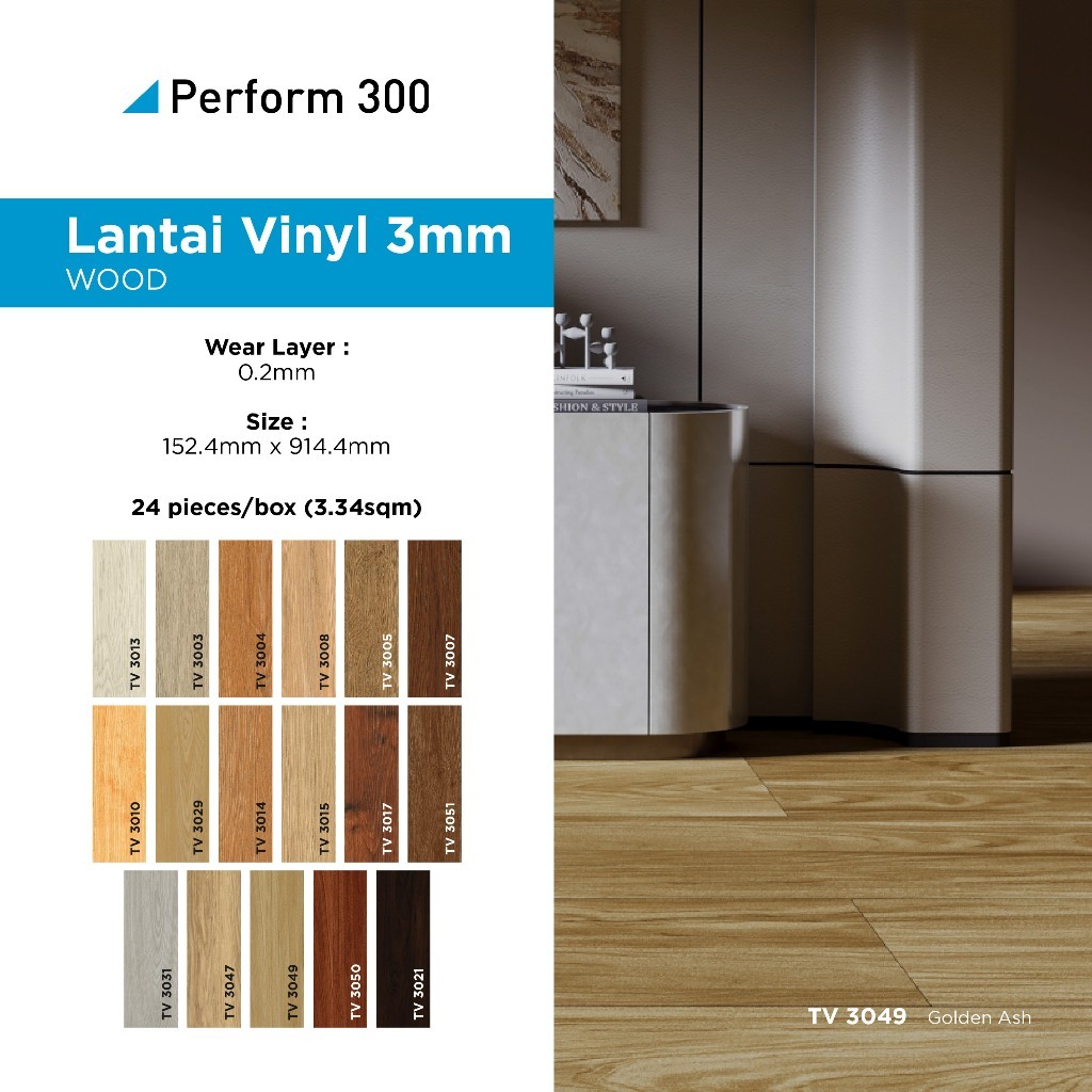 TACO Vinyl Lantai 3mm - Vinyl Plank TACO Tebal 3mm