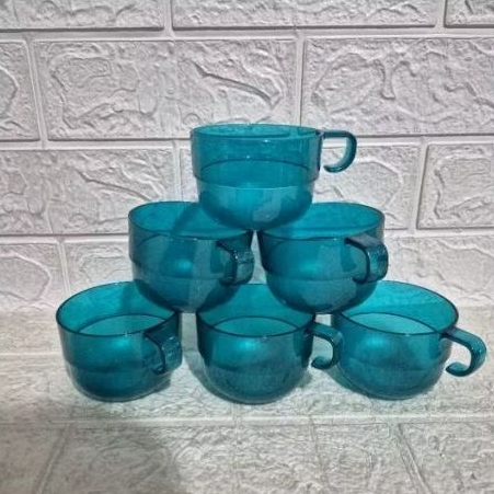 Water Colour WTC cup Tupperware 150ml Plastik Bening